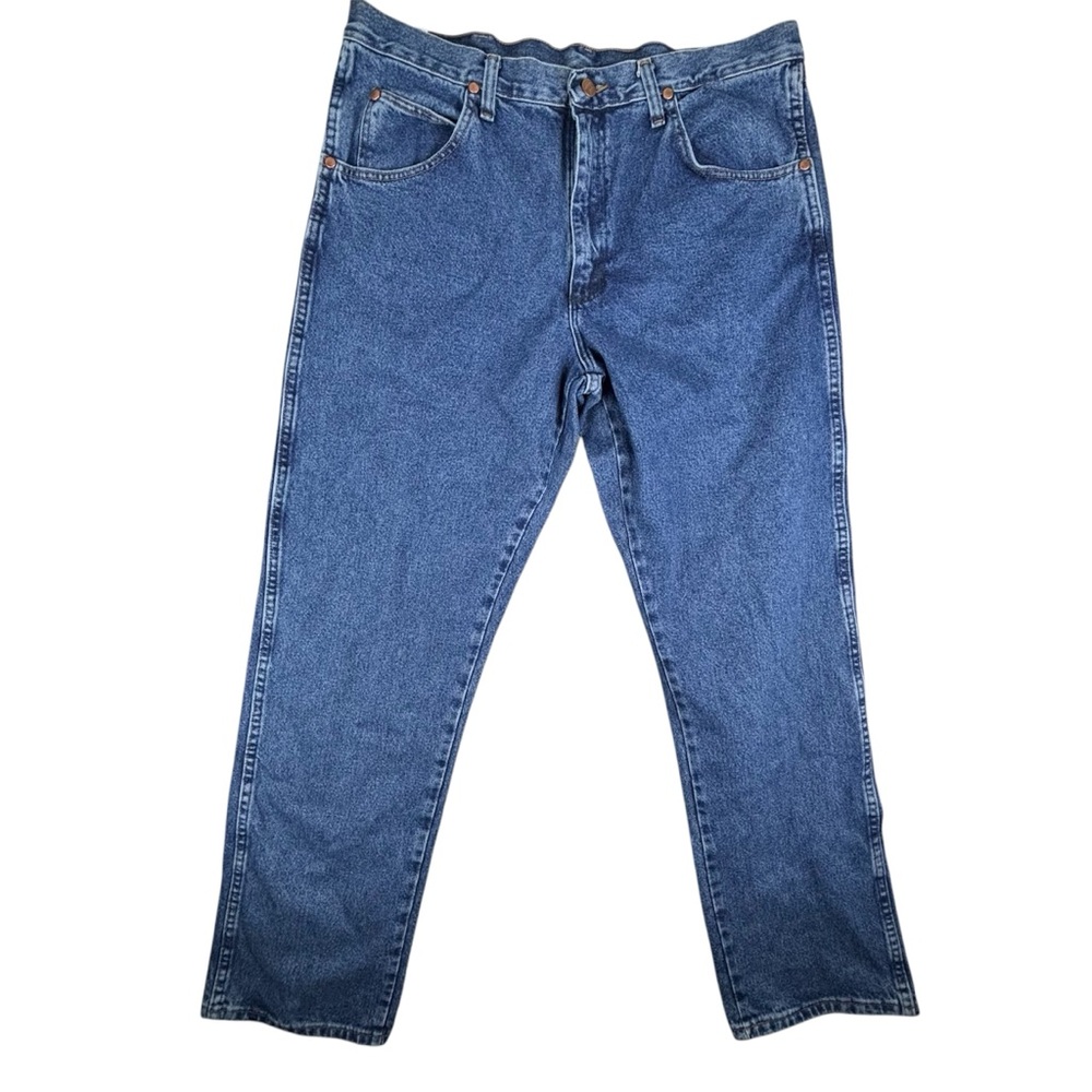 Wrangler Cowboy Cut Jeans Mens 36X32 Blue Relaxed Fit High Rise Denim NWT - Picture 2 of 15